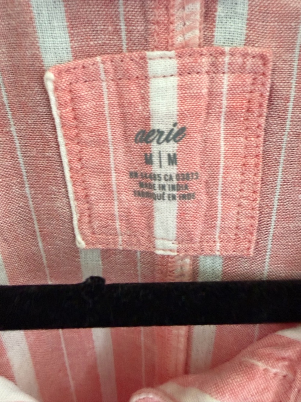 aerie Pink and White Striped Shirt - Picture 2 of 4